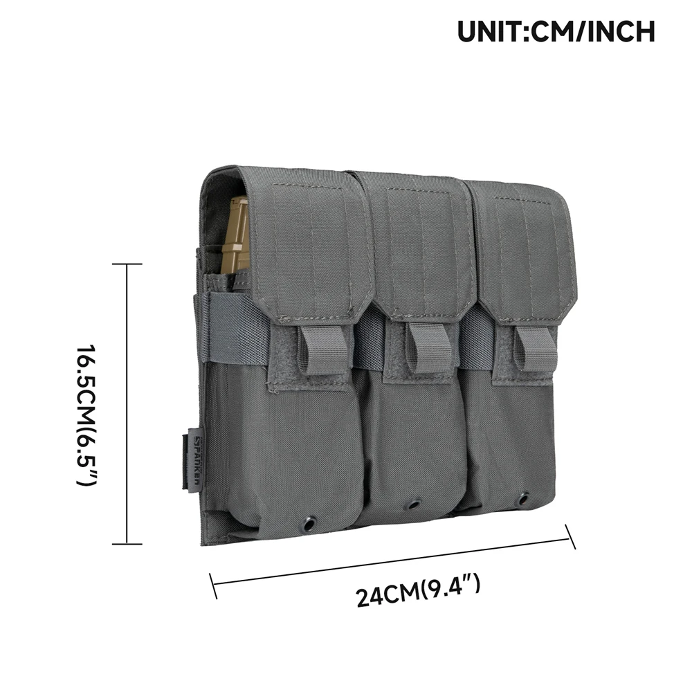 EXCELENTE ELITE SPANKER táctico Triple apilador M4 bolsa para revistas de caza al aire libre bolsa para revistas chaleco equipo - imagen 4