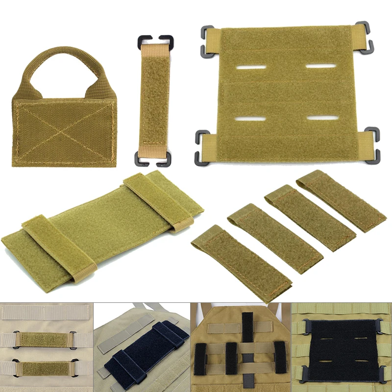 Panel de conexión Molle, panel adaptador de gancho y bucle para insignias de parche, panel táctico de gancho y bucle Molle para insignias y parches de insignia - imagen 3