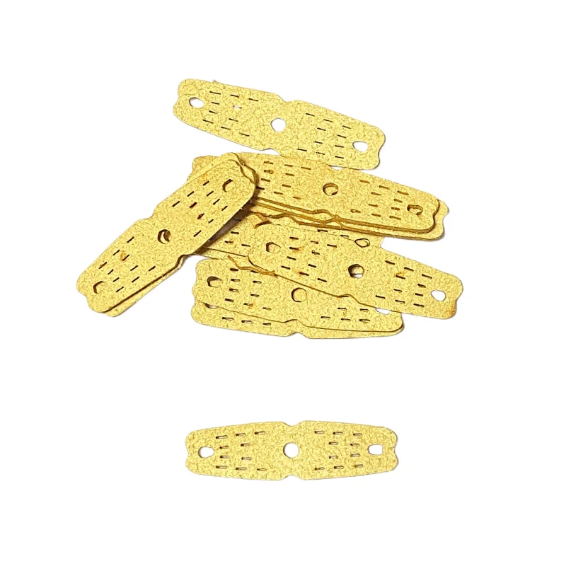 Tirachinas de bolsillo de cuero de microfibra para bolas de acero, banda de goma plana, accesorios de tiro de caza al aire libre, 10 Uds. - imagen 3