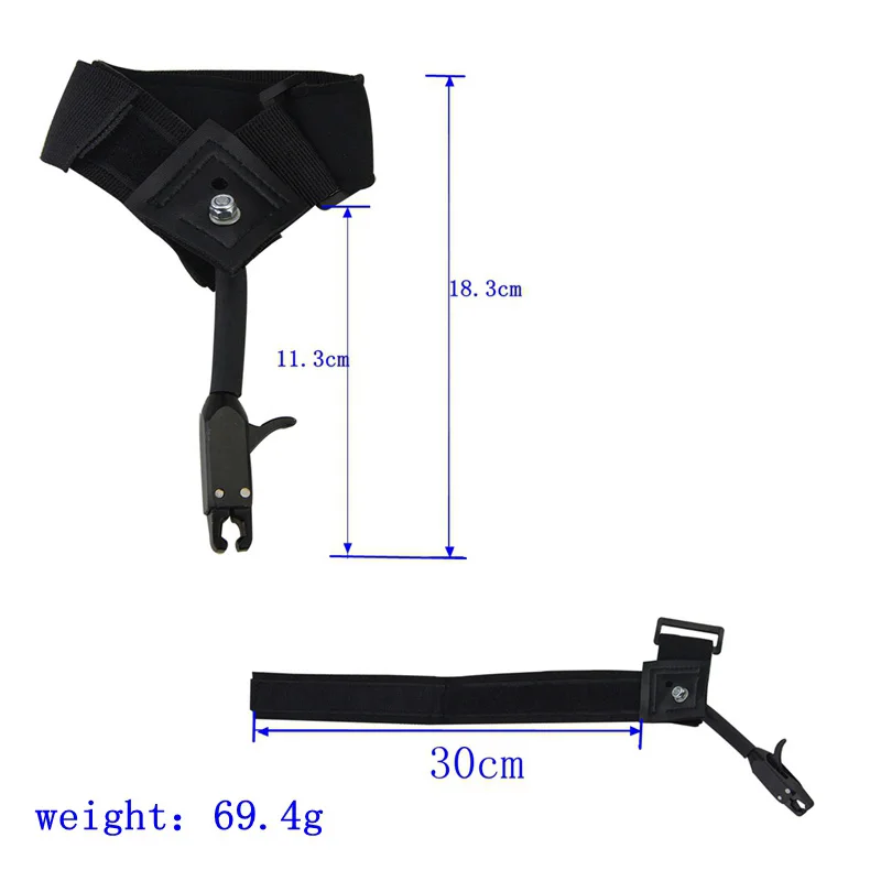 Muñequera de ayuda de liberación, arco compuesto, tiro con arco negro, gatillo de disparo, liberación de pinza, accesorios de entrenamiento de caza al aire libre, 1 unidad - imagen 3
