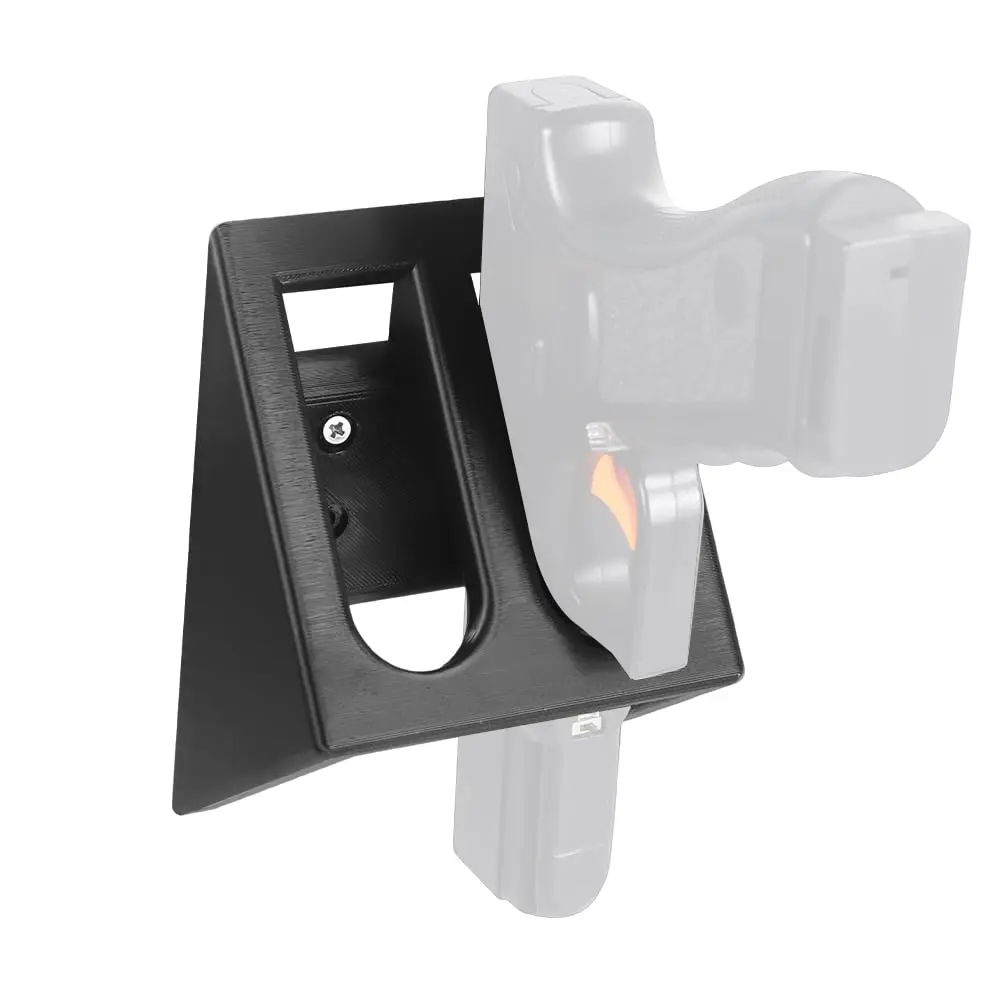 Soporte táctico para pistola de montaje en pared con 2 ranuras, soporte para pistola montado en la pared para gabinete, organizador de almacenamiento con accesorio de montaje para pistola - imagen 4