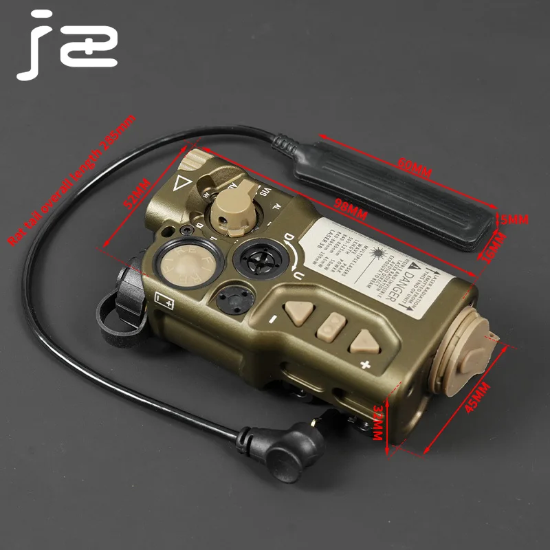 Raid-X-láser táctico rojo y verde, indicador de puntería de Metal, láser/estroboscópico IR adecuado para riel de 20mm, accesorios para armas de caza Airsoft - imagen 3