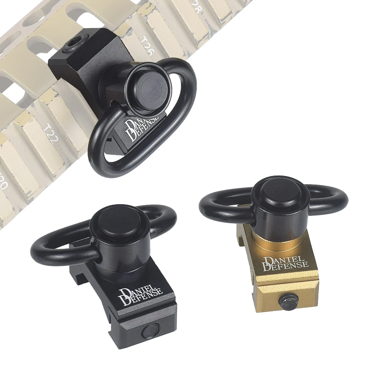 Hebilla de correa de Metal RSA GBB QD, eslinga giratoria de separación rápida para MLOK Keymod, riel Pictinny de 20mm, montaje de eslinga para Rifle BCM CQB AR15 AK - imagen 3