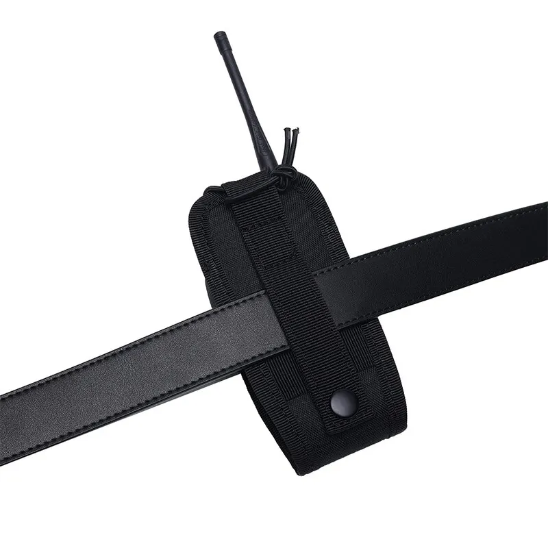 Bolsa táctica para walkie-talkie 600D, bolsa negra Oxford Molle para Radio, soporte portátil para teléfono para deportes de caza al aire libre, funda para interfono - imagen 3