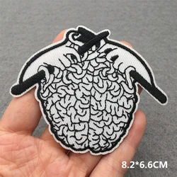 Parche bordado calavera Punk estilo Anime divertido