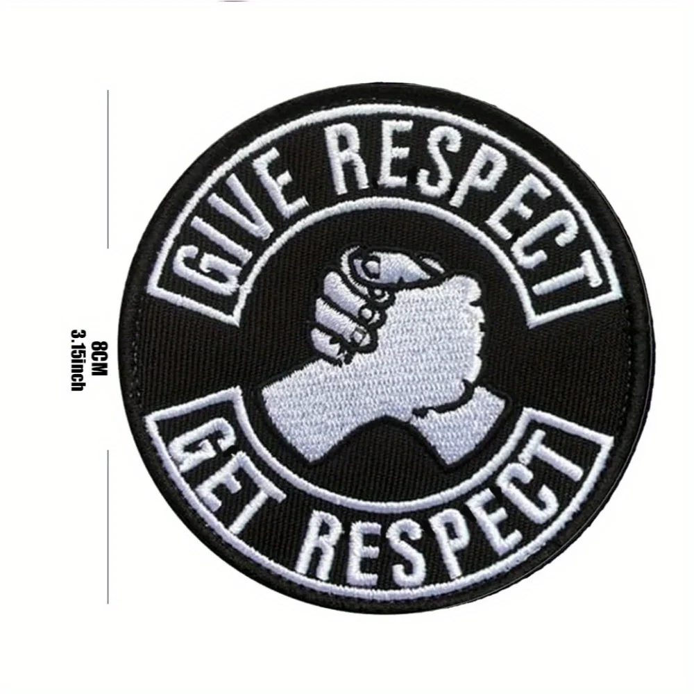 Dar Respect-Get Respect Morale parche bordado insignia táctica militar brazalete gancho y bucle mochila pegatinas - imagen 3