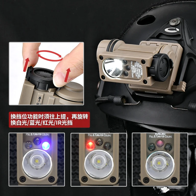 WADSN Compact II linterna de rescate IR para casco con diadema - imagen 5