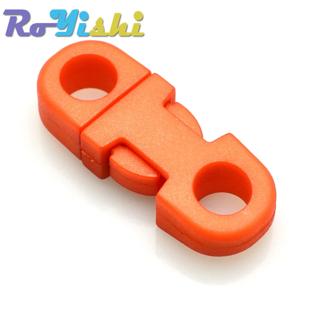 Hebillas de plástico de Liberación lateral plana recta para teléfono móvil, diámetro de agujero de 5mm, colorido, Paracord, 12 unids/lote por paquete - imagen 5