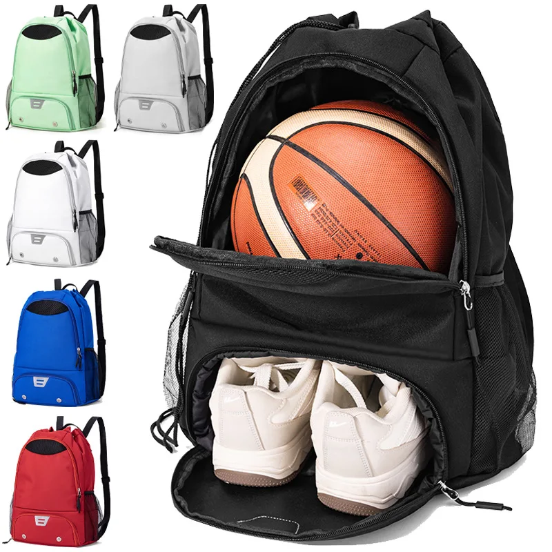 Mochila de voleibol de fútbol, compartimento para zapatos, bolsa de entrenamiento de baloncesto multifuncional Unisex, paquete de gran capacidad para deportes al aire libre - imagen 5