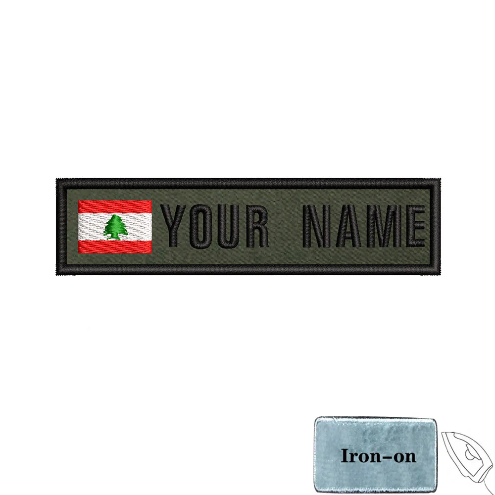 Parche de bandera con nombre personalizado, insignia de rayas para planchar o enganchar, lazo de pakistán, sudáfrica, bahréin, albania, verde, 10cm x 2,5 cm, 1 unidad - imagen 4