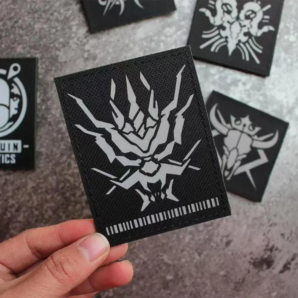 Arknights-Parche táctico reflectante IR, insignia de moral de tecnología Rheinland, BS, brazalete, parches de gancho y bucle, aplique de mochila para ropa - imagen 5