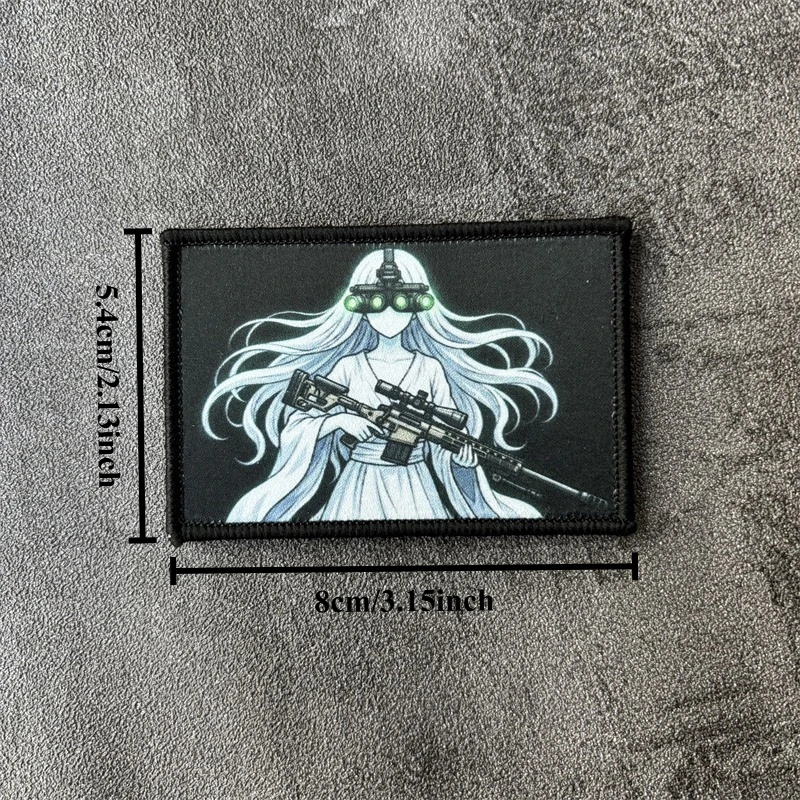 Parche táctico visión nocturna anime – velcro moral para brazalete - imagen 3