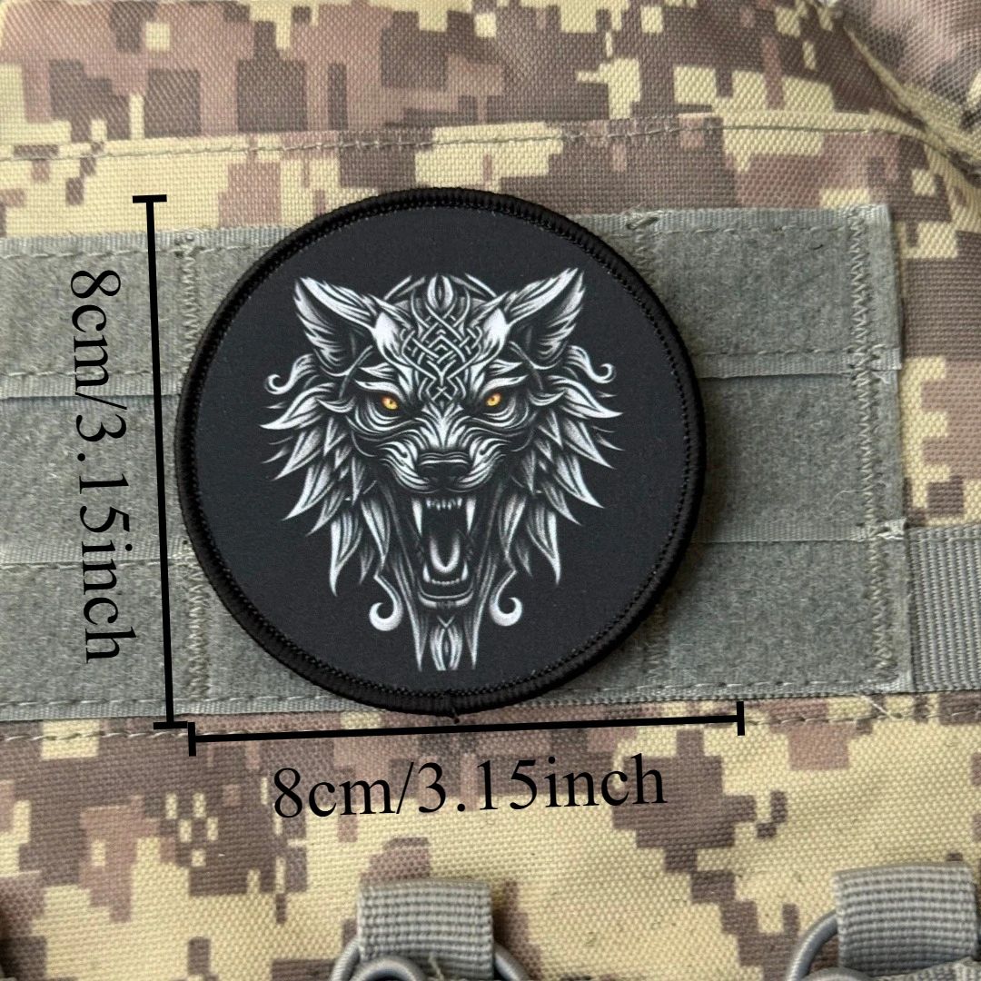 Parche táctico de lobo morale Honor God - Velcro para ropa - imagen 2
