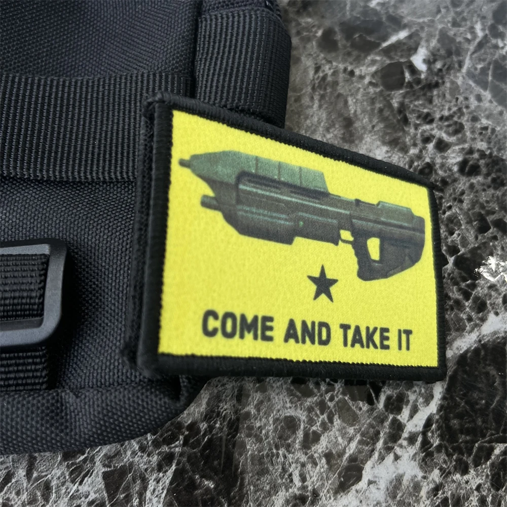 Halo Come And Take moral parches de insignia, brazalete táctico, mochila, pegatinas impresas de gancho y bucle - imagen 3