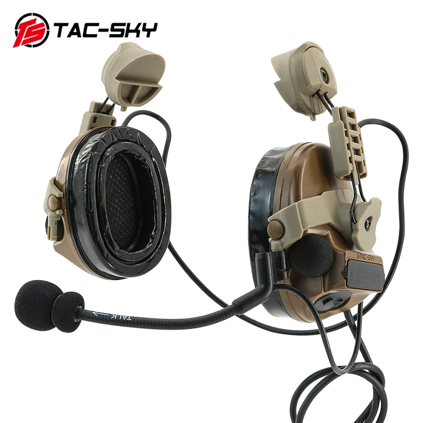 TS TAC-SKY Casco táctico C3 COMTA III Auriculares para casco ARC Rail FAST Series Compatible con Baofeng UV5R Walkie Talkieie - imagen 4