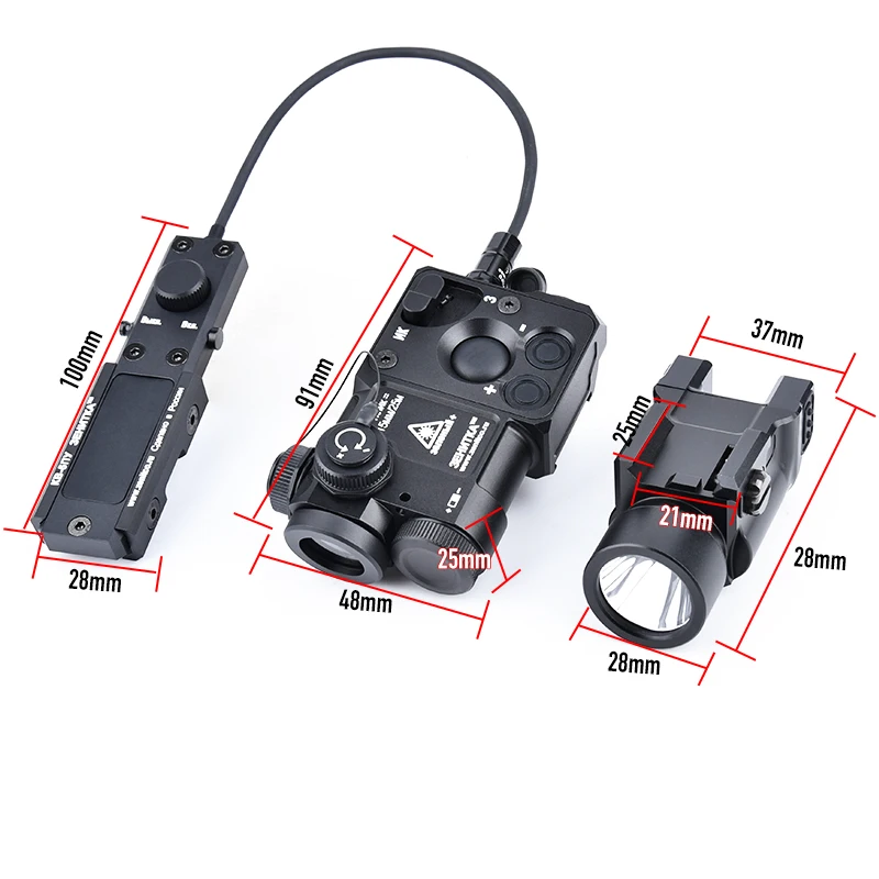 Indicador IR rojo, verde, azul Zenitc Perst-4 de metal táctico, linterna Klesch 1S 2U 2P, LED de alta potencia, luz de exploración para caza y airsoft - imagen 5