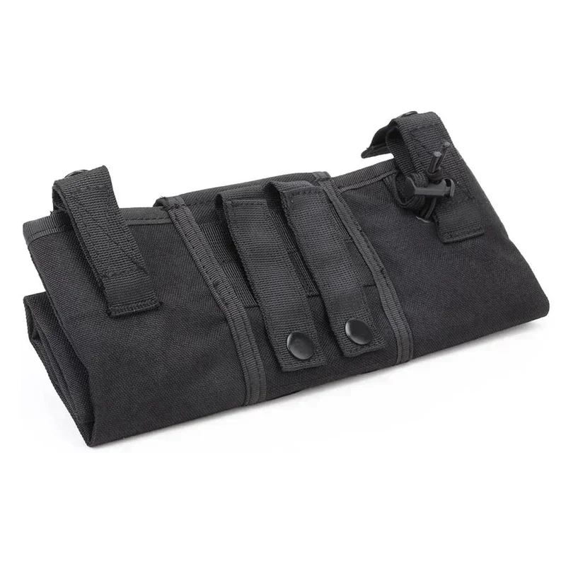 Bolsa de basura plegable Molle, bolsa de utilidad fácil de recuperar, estuche de municiones con cordón para acampar y cazar al aire libre - imagen 5