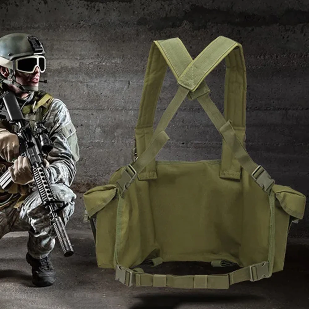 Nuevo juego CS al aire libre caza táctico AK chaleco pecho Rig AR AK 47 revista chaleco Molle bolsa de accesorios de extracción rápida - imagen 4