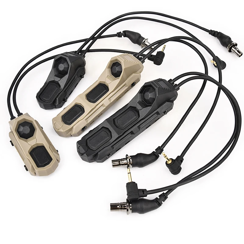 Interruptor a distancia táctico de la Unidad de AXON de doble función del botón del Mod de la presión SF/2,5/3,5/enchufe de la grúa Surefir M300 M600 PEQ NGAL Scout de la luz - imagen 2