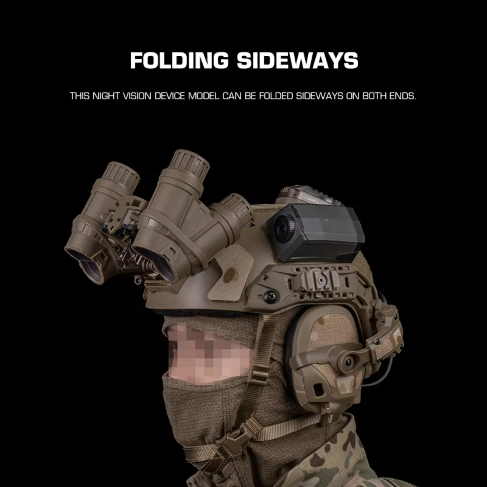 Gafas de visión nocturna GPNVG 18 con volteo lateral, modelo simulado L4G24 NVG, soporte para casco de montaje para Airsoft, casco rápido, Cosplay - imagen 3