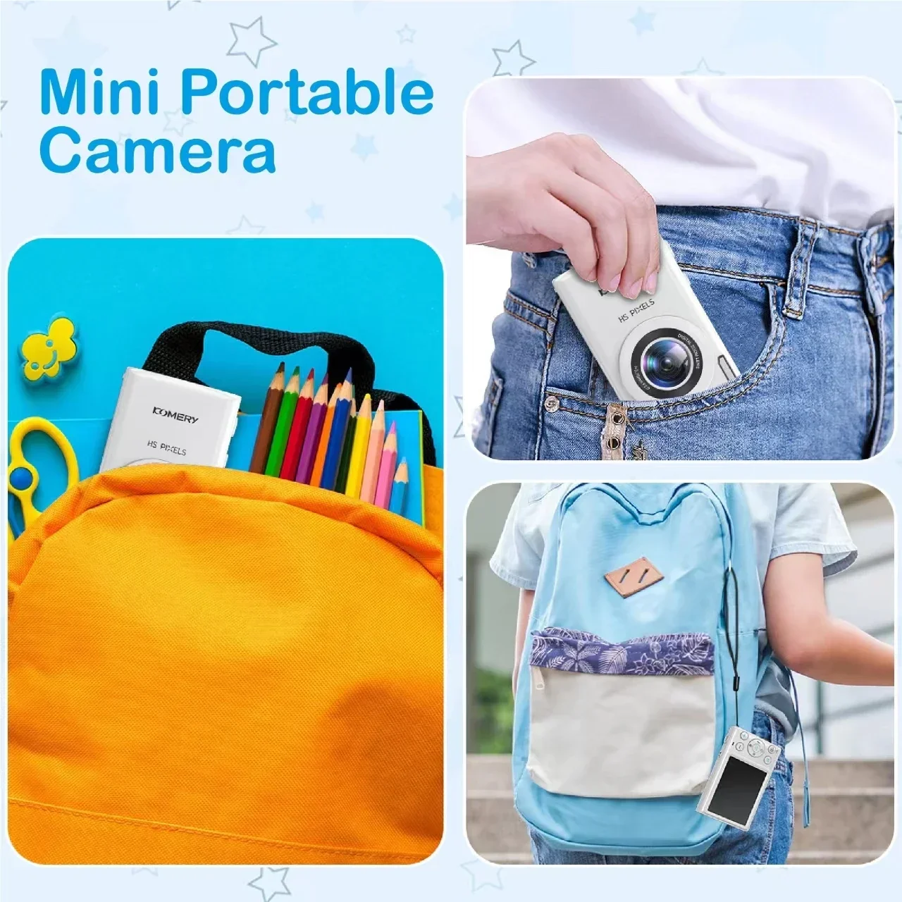 Cámara Digital 4K de 64MP, reproductor MP3, videocámara de vídeo para niños de 64 millones de píxeles, cámara Vlog con Zoom 18X, regalo para fotografía de estudiantes - imagen 4