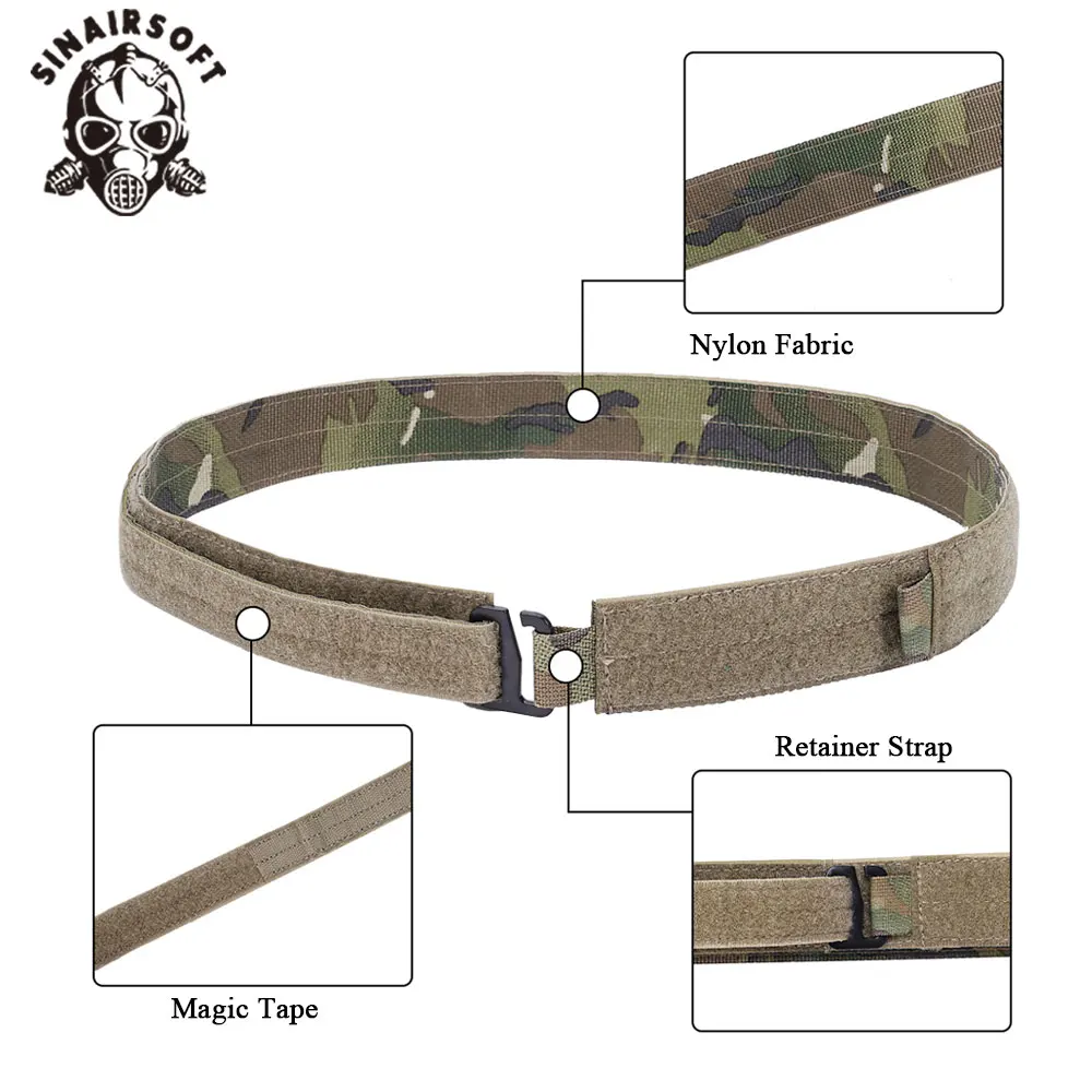 Cinturón táctico FC MOLLE Bison, hebilla con anillo en D, gancho ligero, pretina de entrenamiento de perfil bajo, equipo Airsoft, accesorios de caza - imagen 5