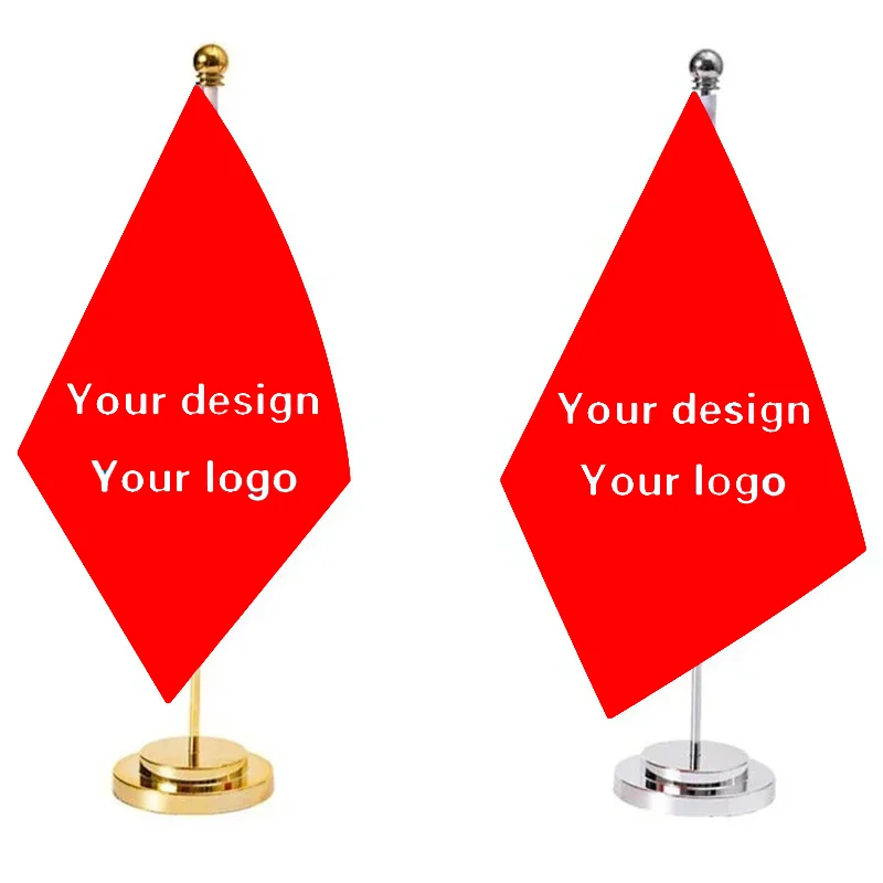 SKY FLAG 14x21cm Escritorio de oficina Bandera de personaliza tu logotipo con soporte de escritorio Juego Publicidad Oficina personalizada para mesa de escritorio