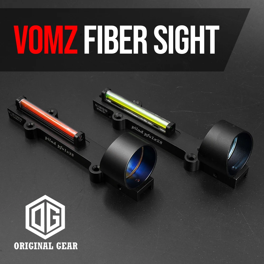 VOMZ-mira colimador de punto rojo y verde, Visor de fibra óptica, Riel de 11mm para Mira de caza, 1x28 - imagen 2