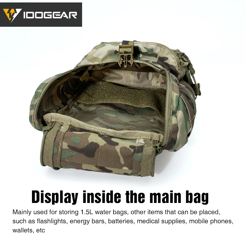 IDOGEAR-Mini bolsa de hidratación táctica, ligera, MOLLE, adiestramiento al aire libre, senderismo, mochila de agua 35124 - imagen 5