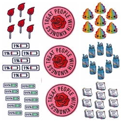 Parches termoadhesivos para planchar para ropa, apliques de flores, insignias bordadas, 10 piezas, venta al por mayor