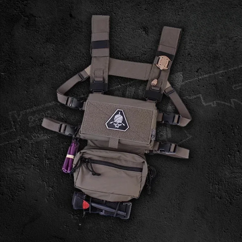 Emblema de habilidad de misisión TAD, insignia de moral táctica con gancho y bucle, parche militar de calavera, brazalete triangular con esqueleto, bordado en ropa - imagen 3