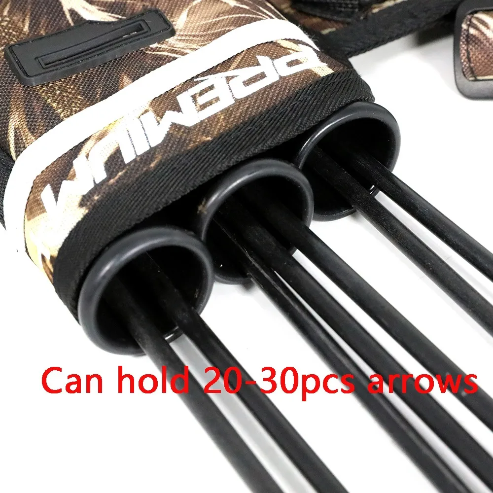 Bolsa de flecha de fibra de nailon multicolor, carcaj de flecha de Triple cañón duradero, puede contener 20-30 flecha, tiro con arco, caza, 1 ud. - imagen 3