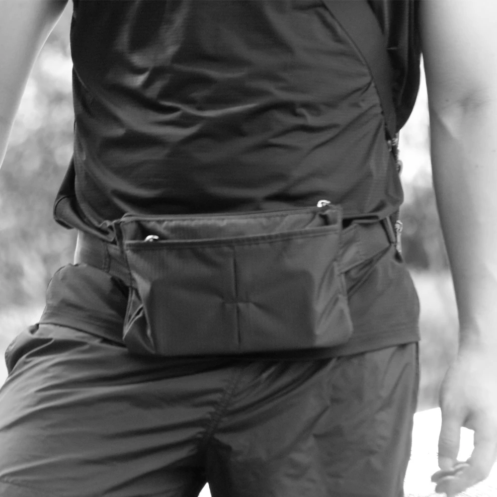 Riñonera deportiva unisex con cremallera de color sólido, riñonera deportiva impermeable con múltiples bolsillos, bolsa para deportes al aire libre para correr y andar en bicicleta - imagen 3