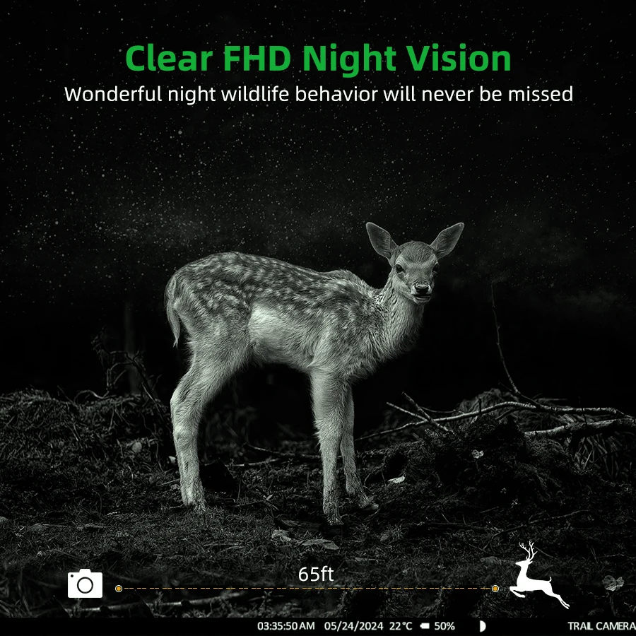 Cámara de rastreo celular 4G LTE, Control por aplicación, visión nocturna HD de 2,7 K, cámaras de caza de vida silvestre activadas por movimiento, impermeables, con tarjeta SIM - imagen 4