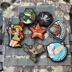 Parche táctico PVC Chevron con diseño de pez – Moral militar