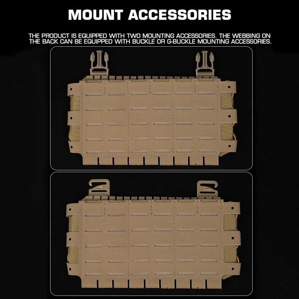 Bolsa táctica Triple para revistas, chaleco de caza multiusos, aparejo para el pecho, Panel frontal, liberación rápida, Molle AR M4, Airsoft Mag Bag Gear - imagen 4