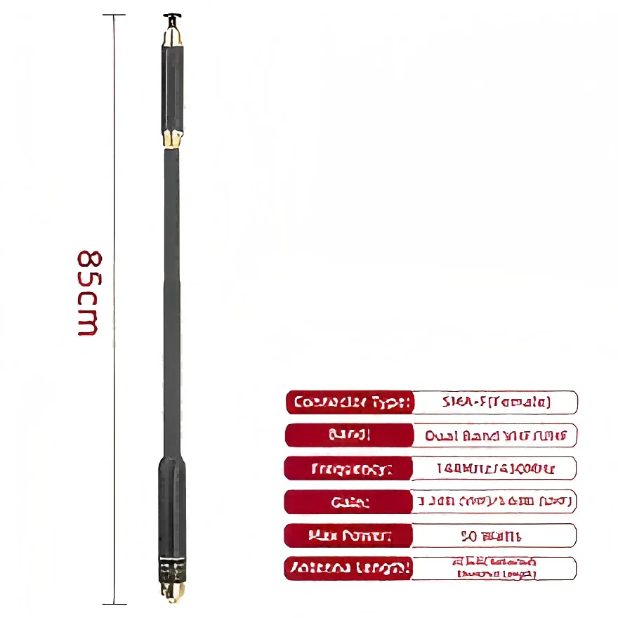 ABBREE AR-800 antena telescópica SMA hembra/macho/BNC banda Dual VHF/UHF 144/430MHz para Baofeng Walkie Talkie UV5R UV-32 Ham Radio - imagen 2