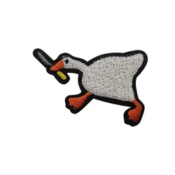 Goose asesino con cuchillo, parche de Velcros, insignia táctica, pegatina, cierre de gancho, bordado para gorra, pantalones vaqueros, mochila Molle
