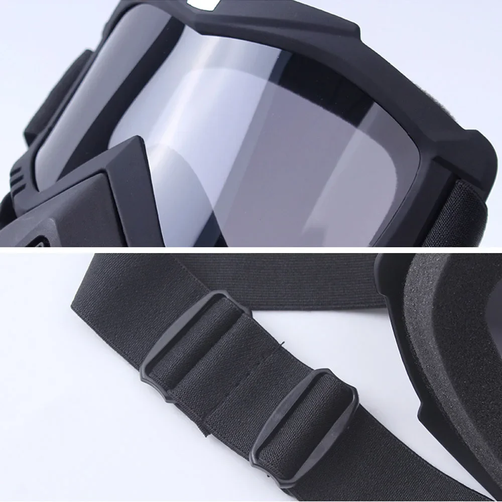 Máscara a prueba de viento para deportes al aire libre, gafas protectoras ajustables de cara completa para Motocross, gafas de esquí, máscaras de Cosplay para Halloween - imagen 5