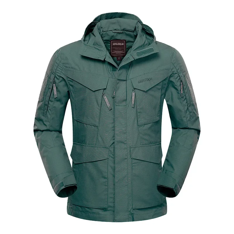 Chaqueta táctica impermeable con capucha para hombre, abrigo de invierno para deportes al aire libre, Camping, pesca, Trekking, senderismo y caza - imagen 4