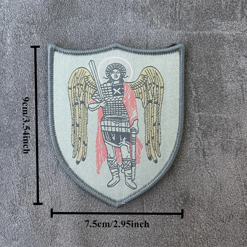 Parche estampado "San Michael Arcángel" para ropa, insignia de moral táctica, parche militar con gancho, brazalete para mochila - imagen 5