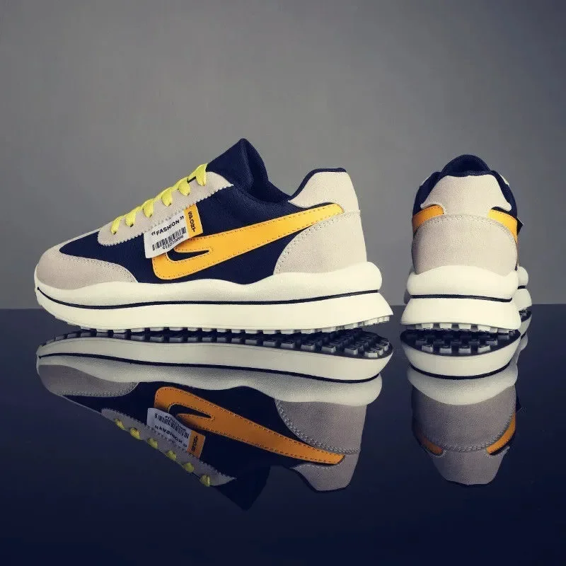 Zapatillas de deporte informales para hombre, zapatos deportivos transpirables para correr y viajar, cómodos zapatos de malla antideslizantes para hombre, botas de tendencia para estudiantes - imagen 5