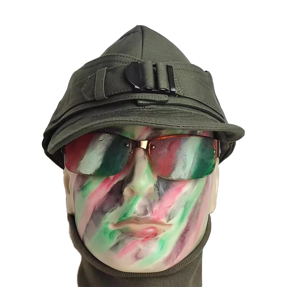 Sombrero de montaña WW2, gorra de uniforme de soldados de EE. UU., sombrero táctico de lana, gorra de montaña, sombrero de montaña táctico de lana de lona americana - imagen 3