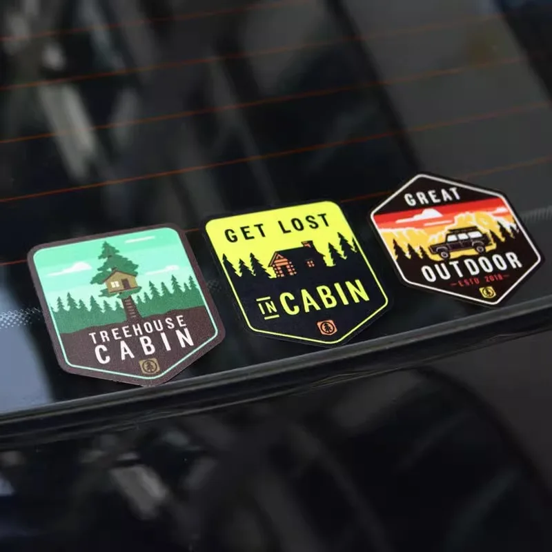 Adventure al aire libre Camping pegatina reflectante aventura espera Escape Salvaje Oeste descubrimiento táctico decoración de colección de recortes - imagen 2