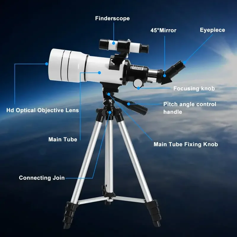 Telescopio astronómico profesional F30070M para Monocular espacial 30070 binoculares potentes visión nocturna para estrella y luna - imagen 5