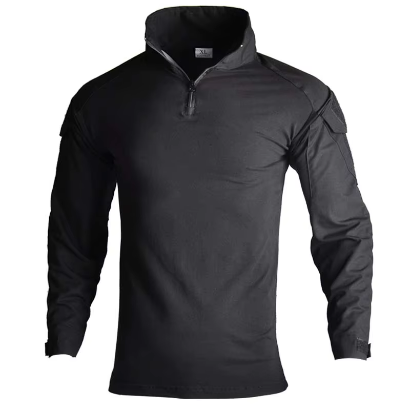 Uniforme táctico hombre negro: camisa combate y pantalón cargo