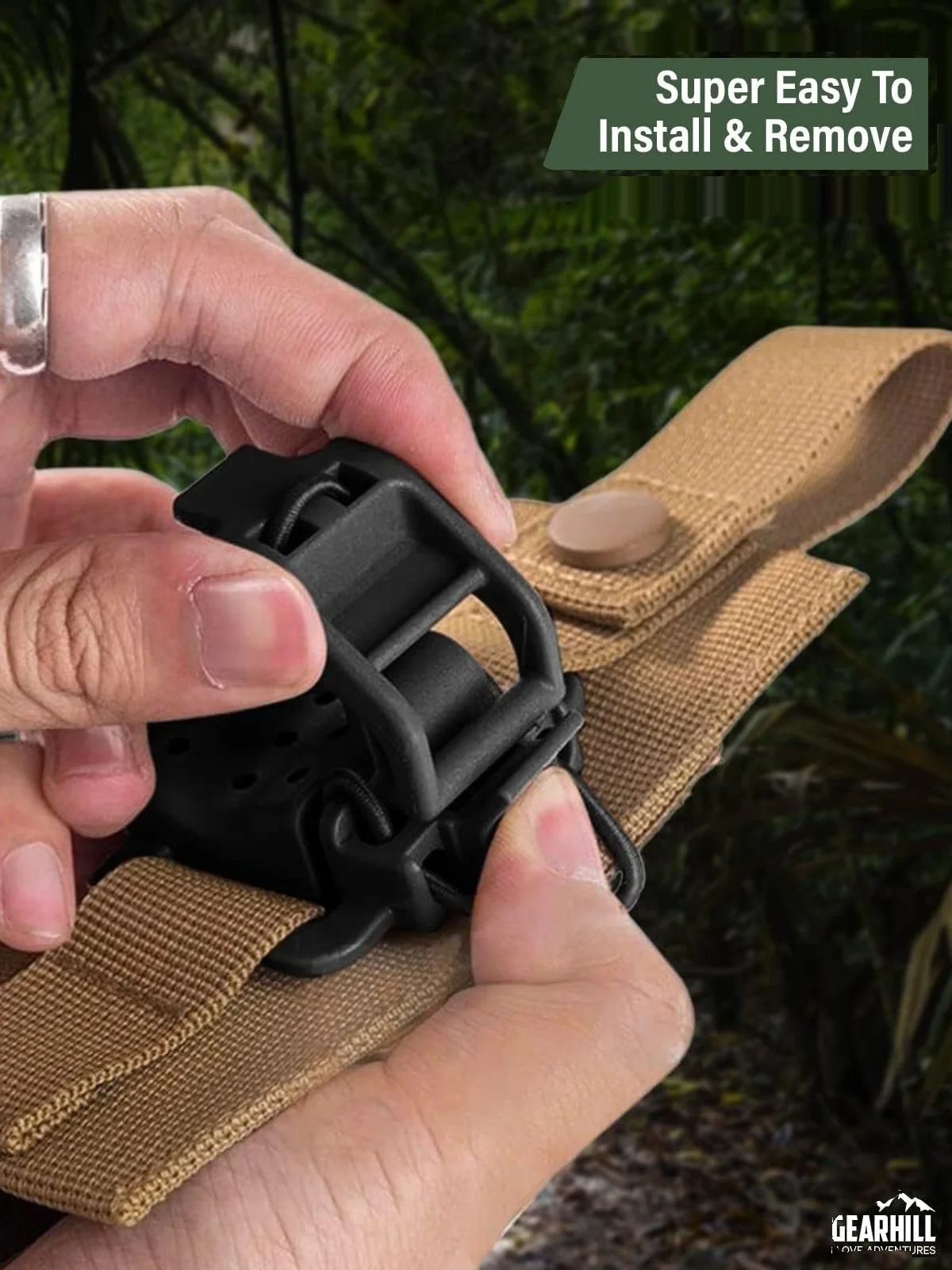 Mochila táctica Molle para exteriores, Clip de expansión colgante externo, Clip de mochila con Base fija - imagen 3