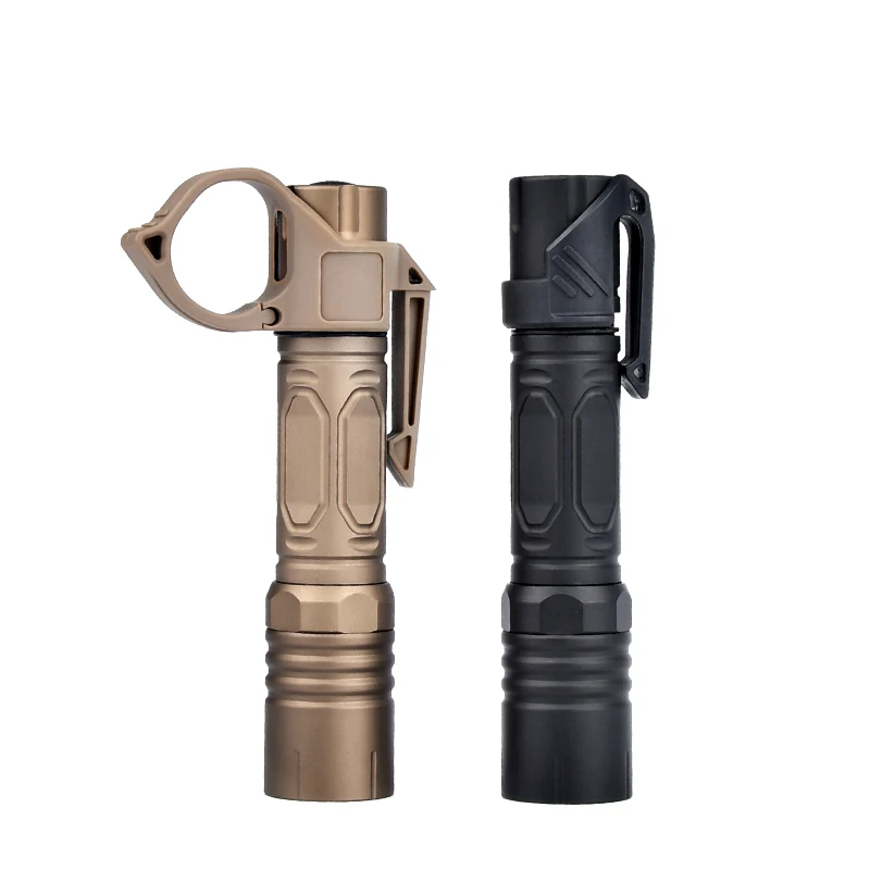 PLHv2 linterna LED táctica de mano con Clip de bolsillo, anillo grande de liberación de dedo, luz de explorador de pistola de caza al aire libre - imagen 5