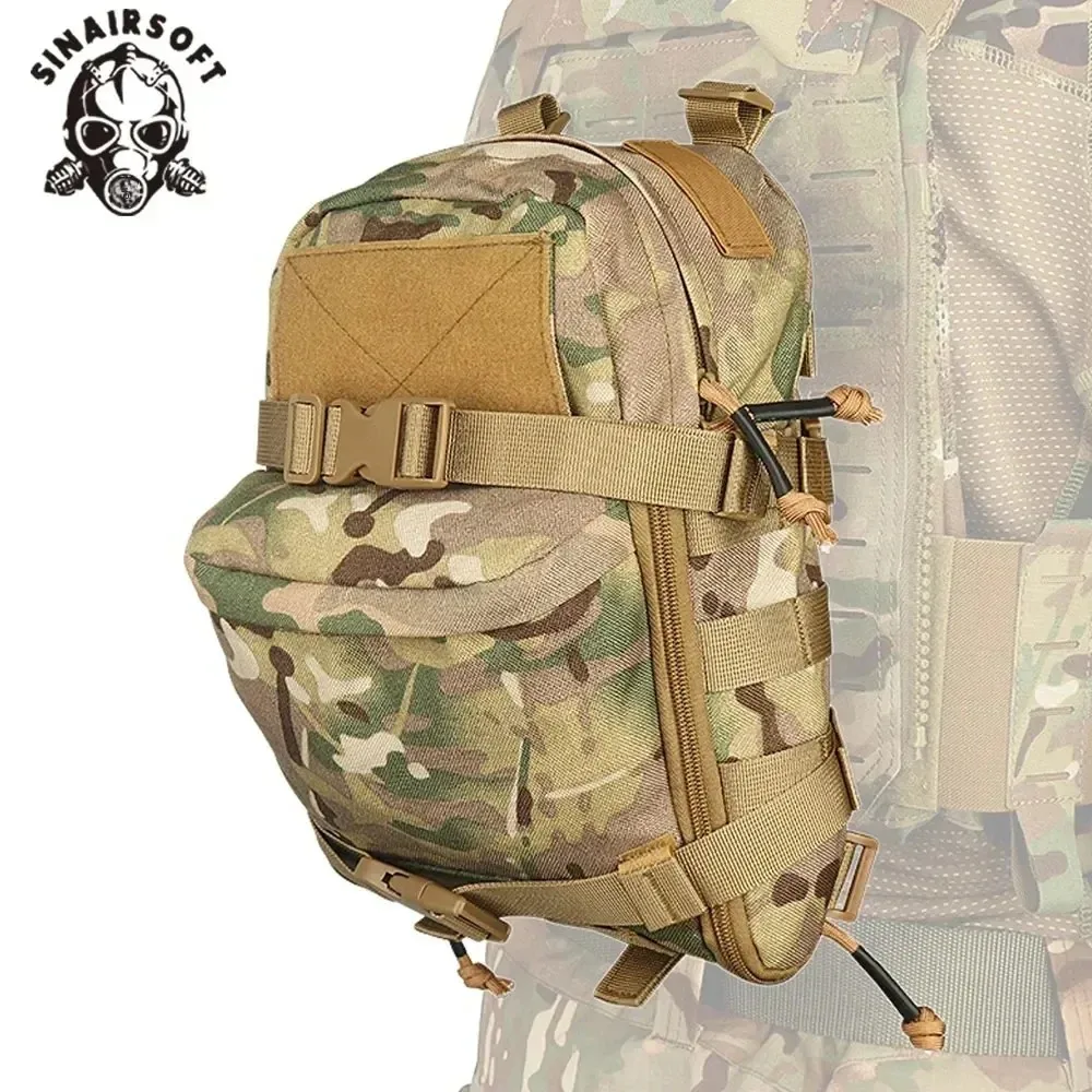 SINAIRSOFT-mochila de hidratación táctica, bolsa Molle de asalto para entrenamiento de combate, chaleco de caza al aire libre, portador de placa trasera, bolsa de agua - imagen 2