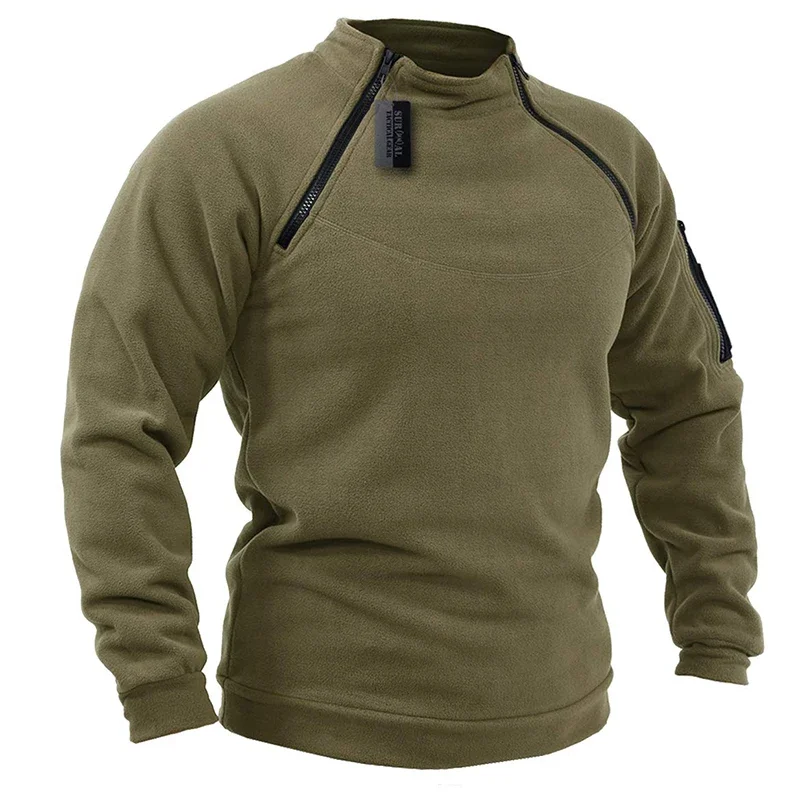 Chaqueta táctica para exteriores para hombre de EE. UU., ropa de caza, jersey de lana con cremalleras cálidas, abrigo a prueba de viento para primavera e invierno, ropa interior térmica - imagen 4